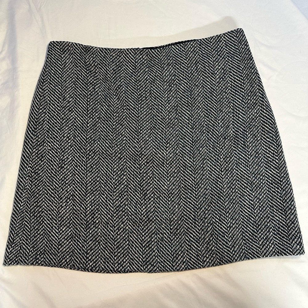 Loft Outlet Skirt Womens Size 16 Black Tweed Zip Up‎ Lined NWT